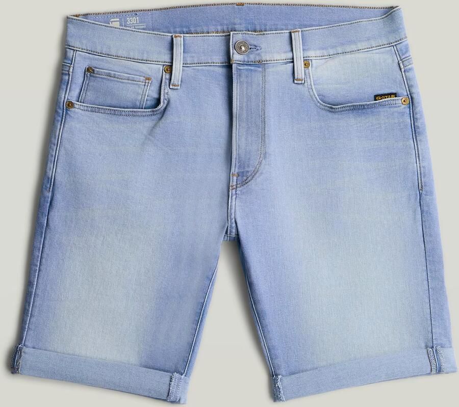 G-Star RAW 3301 Slim Short Midden blauw Heren - Foto 6