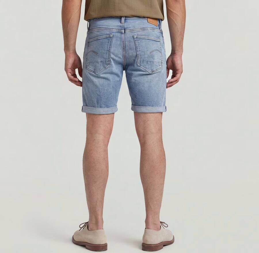 G-STAR RAW Heren Jeans 3301 Slim Short Lichtblauw - Foto 9