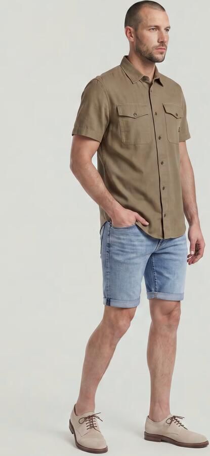 G-STAR RAW Heren Jeans 3301 Slim Short Lichtblauw - Foto 14