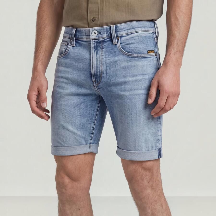 G-STAR RAW Heren Jeans 3301 Slim Short Lichtblauw - Foto 7