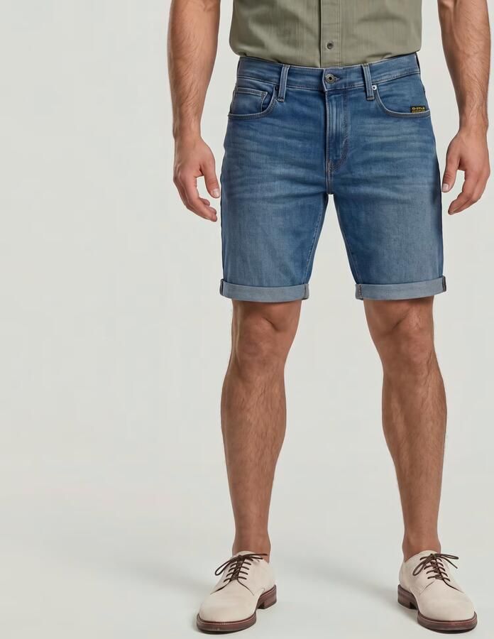 G-Star RAW 3301 Slim Short Midden blauw Heren - Foto 6