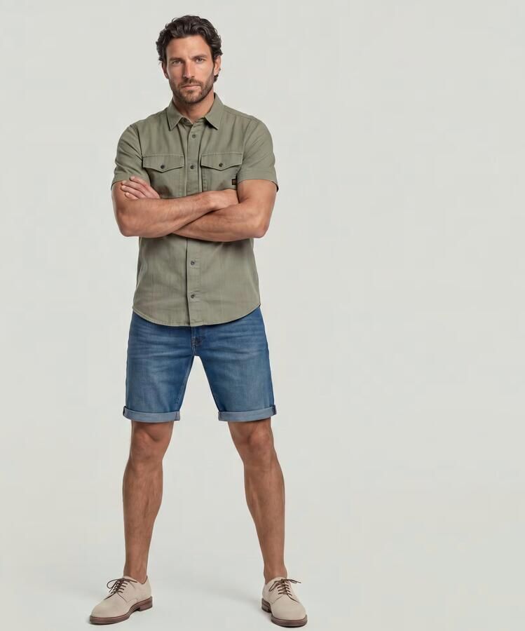 G-Star RAW 3301 Slim Short Midden blauw Heren - Foto 5