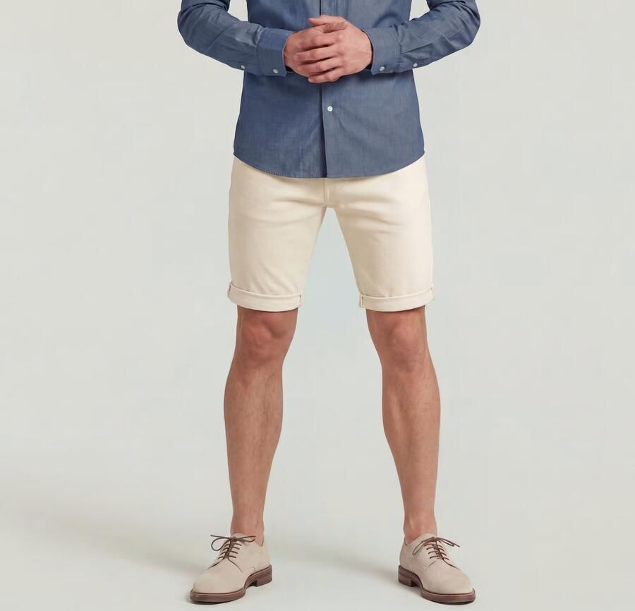 G-Star RAW 3301 Slim Short Wit Heren - Foto 4