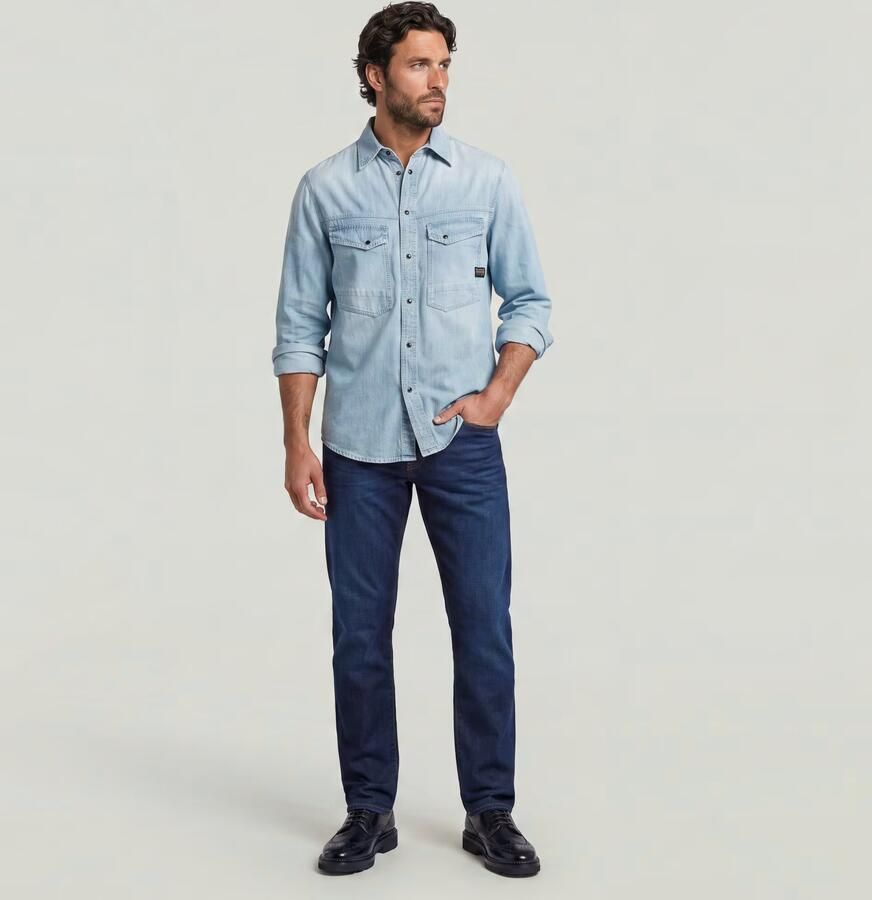 G-Star RAW 3301 Straight Jeans Donkerblauw Heren - Foto 7