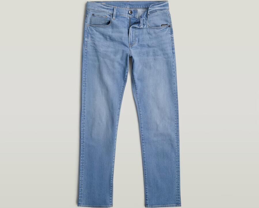 G-Star RAW 3301 Straight Jeans Midden blauw Heren - Foto 6