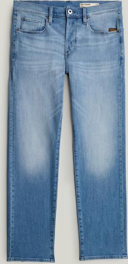 G-Star RAW 3301 Straight Jeans Midden blauw Heren - Foto 5