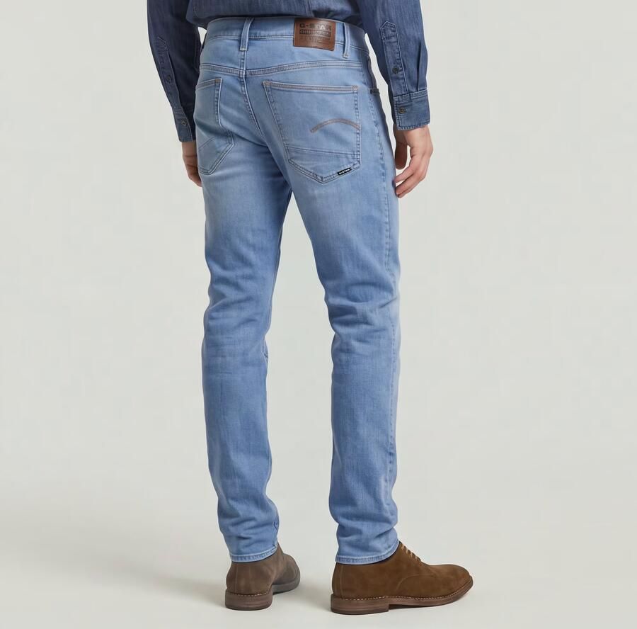 G-Star RAW 3301 Straight Jeans Midden blauw Heren - Foto 4