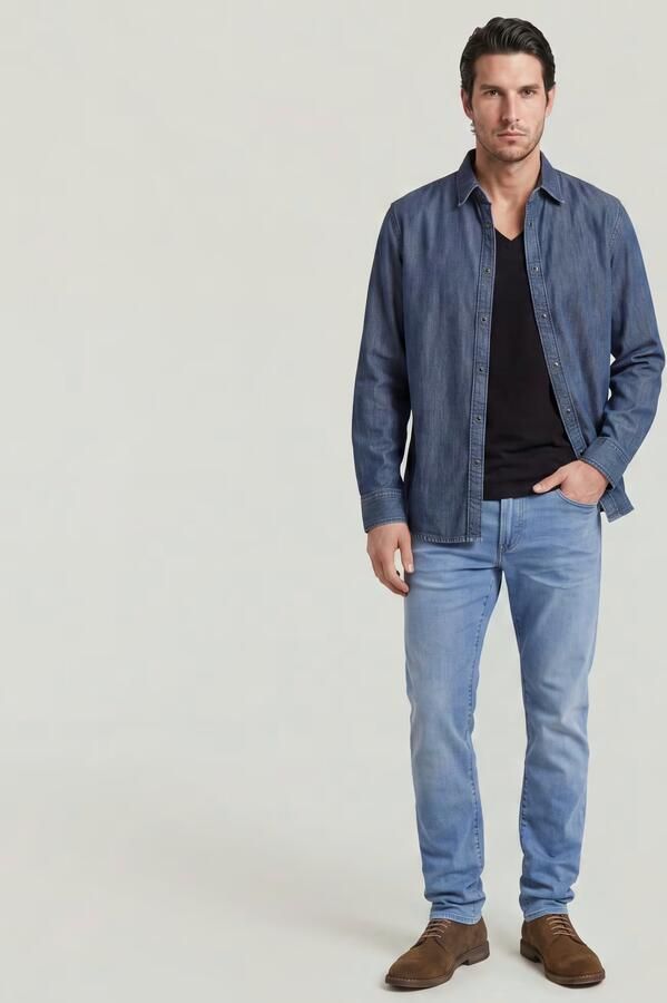 G-Star RAW 3301 Straight Jeans Midden blauw Heren - Foto 6