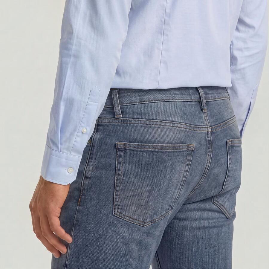 G-Star RAW 3301 Straight Jeans Midden blauw Heren - Foto 3