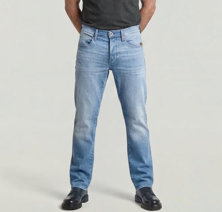 G-Star RAW 3301 Straight Jeans Midden blauw Heren - Foto 3