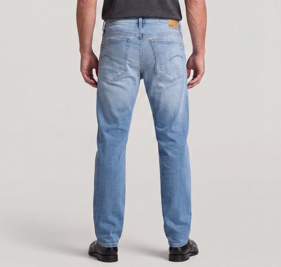 G-Star RAW 3301 Straight Jeans Midden blauw Heren - Foto 4
