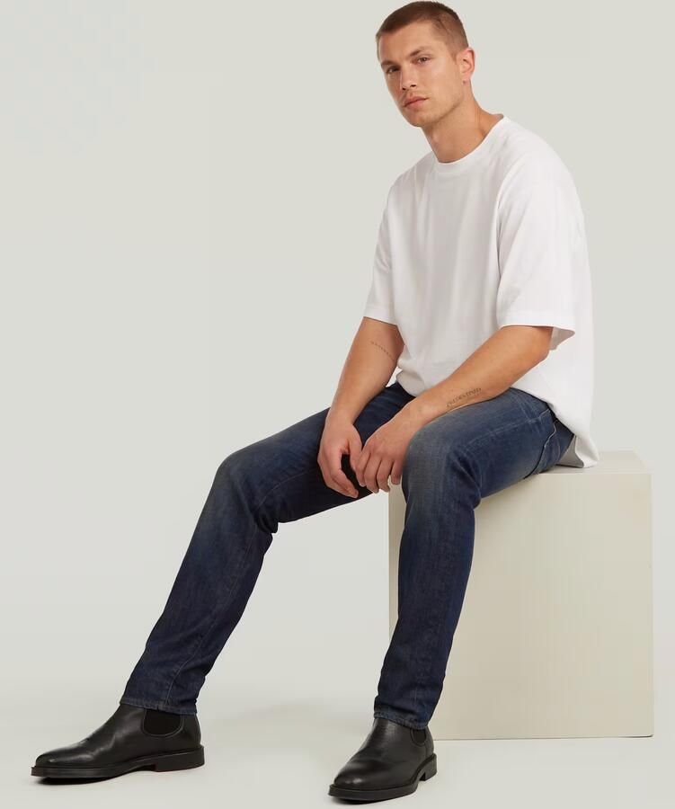 G-Star RAW 3301 Straight Tapered Jeans Donkerblauw Heren - Foto 4