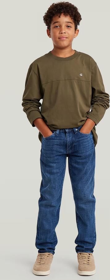 G-Star RAW 3301 Straight Tapered Jeans voor jongens Midden blauw jongens - Foto 6
