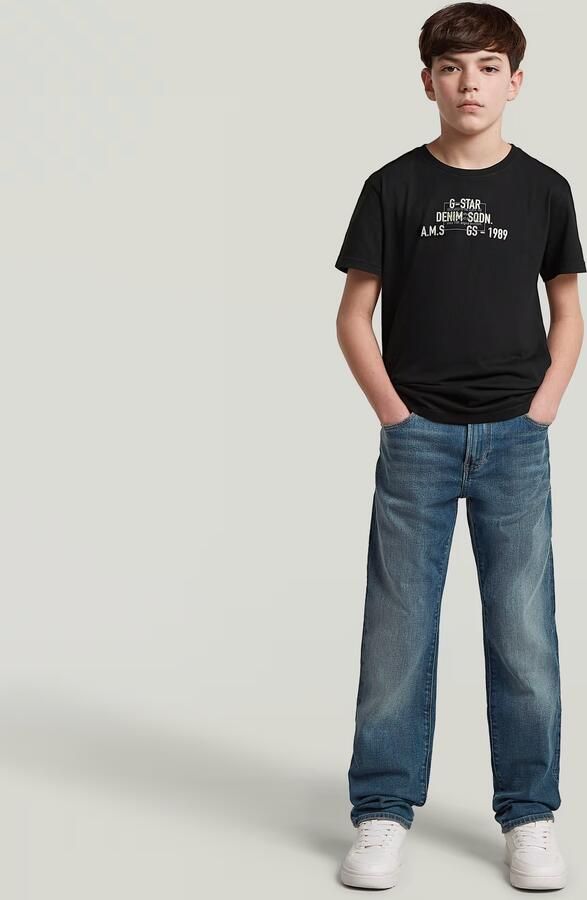 G-Star RAW 3301 Straight Tapered Jeans voor jongens Midden blauw jongens - Foto 6
