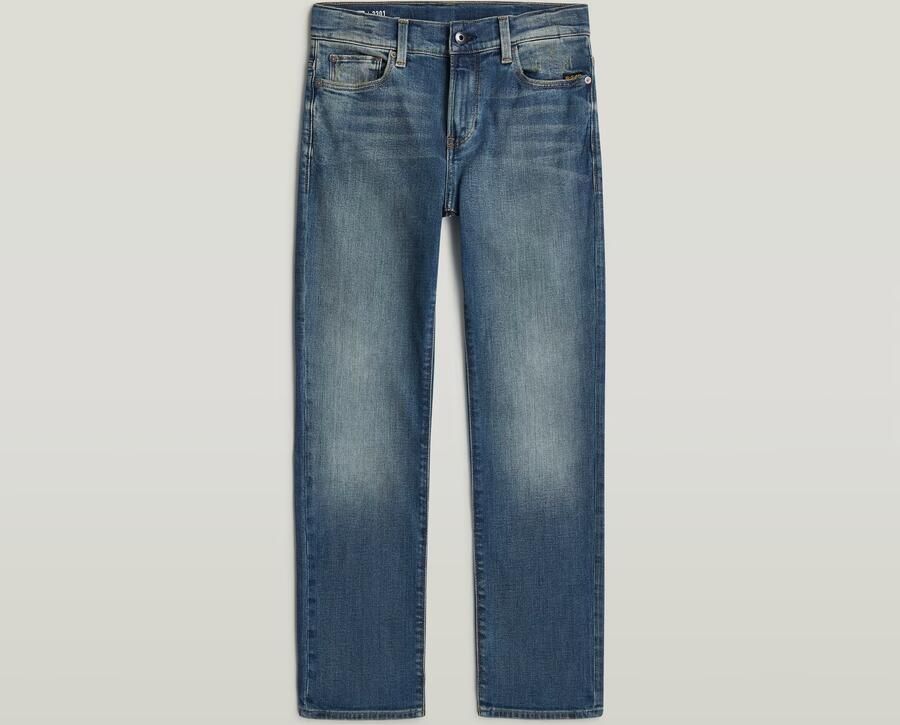 G-Star RAW 3301 Straight Tapered Jeans voor jongens Midden blauw jongens - Foto 5