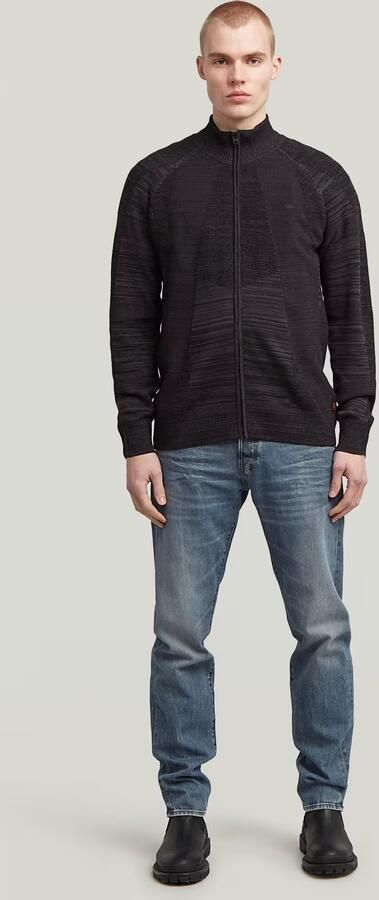 G-Star RAW 3D Biker Full Zip Gebreide Trui Meerkleurig Heren - Foto 5