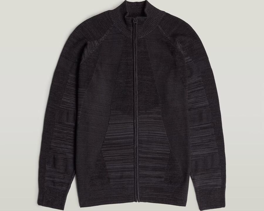 G-Star RAW 3D Biker Full Zip Gebreide Trui Meerkleurig Heren - Foto 4