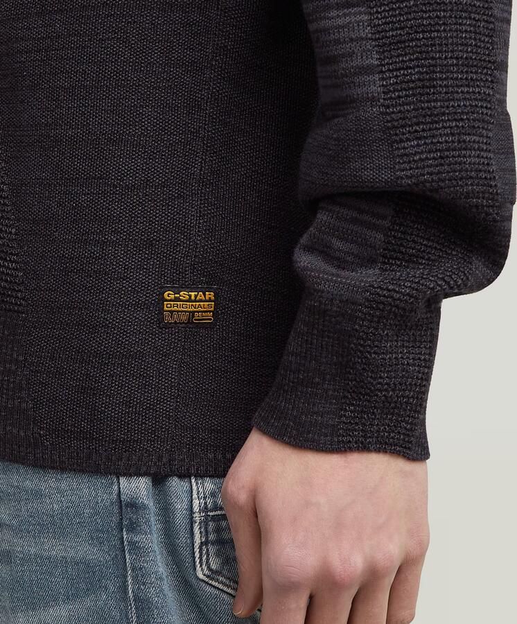 G-Star RAW 3D Biker Full Zip Gebreide Trui Meerkleurig Heren - Foto 3