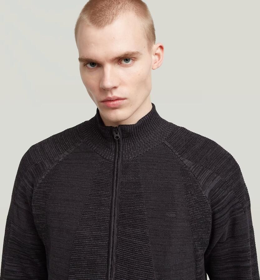 G-Star RAW 3D Biker Full Zip Gebreide Trui Meerkleurig Heren - Foto 2