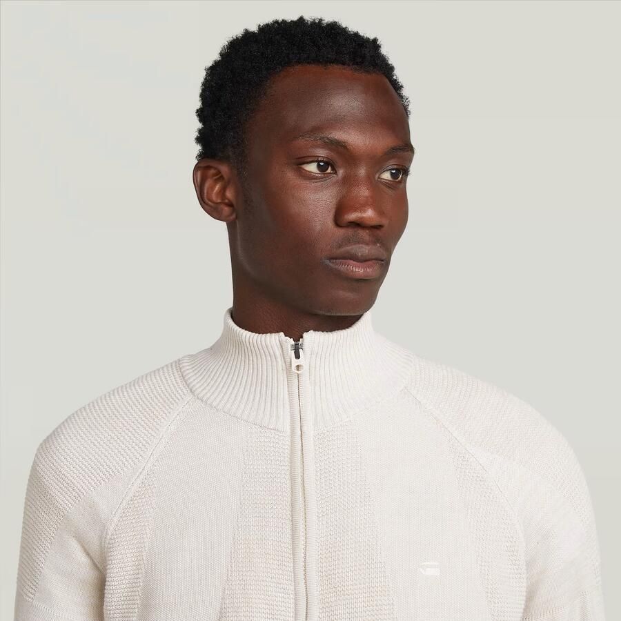 G-Star RAW 3D Biker Full Zip Gebreide Trui Meerkleurig Heren - Foto 2