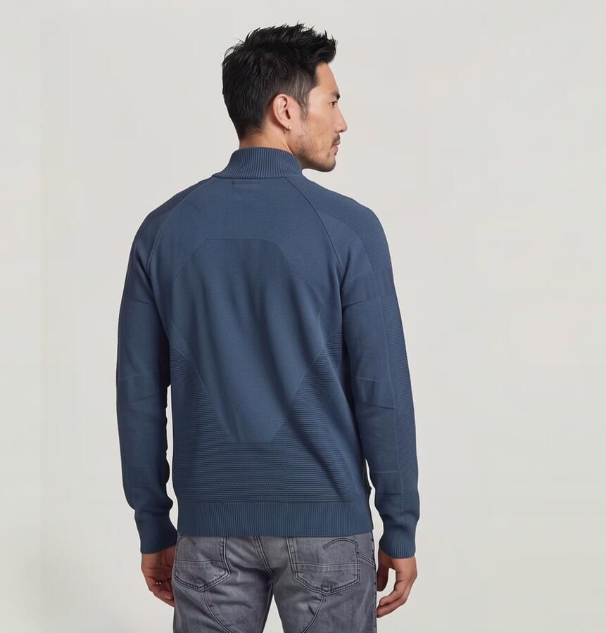 G-Star RAW 3D Biker Full Zip Gebreide Trui Meerkleurig Heren - Foto 5