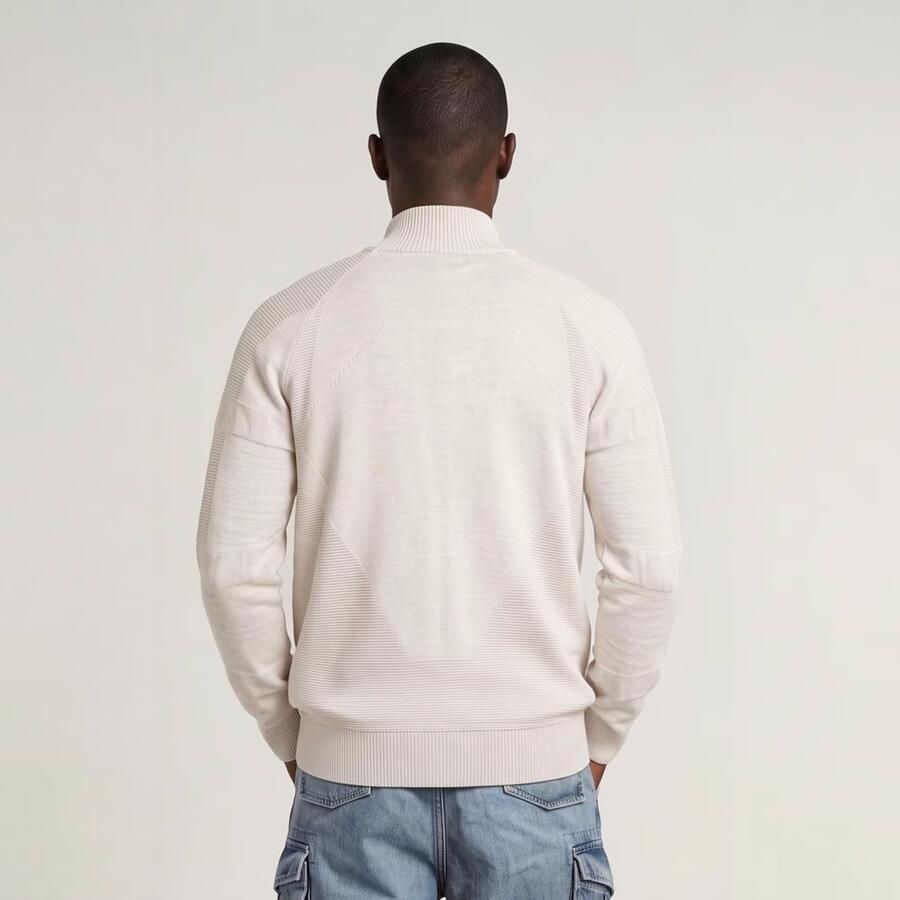G-Star RAW 3D Biker Full Zip Gebreide Trui Meerkleurig Heren - Foto 4