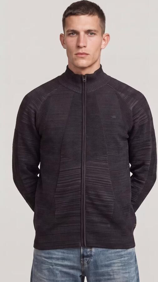 G-Star RAW 3D Biker Full Zip Gebreide Trui Meerkleurig Heren - Foto 5