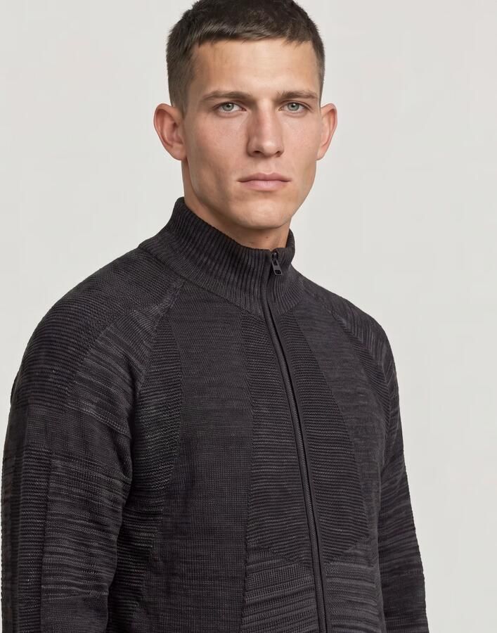 G-Star RAW 3D Biker Full Zip Gebreide Trui Meerkleurig Heren - Foto 3