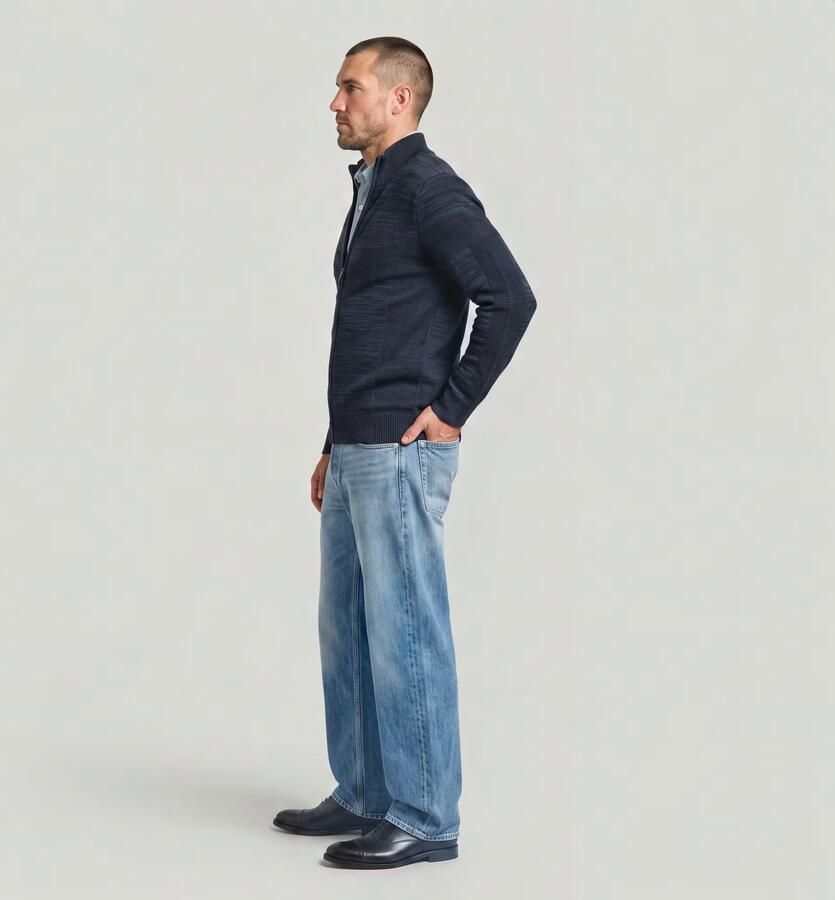 G-Star RAW 3D Biker Full Zip Gebreide Trui Meerkleurig Heren - Foto 2
