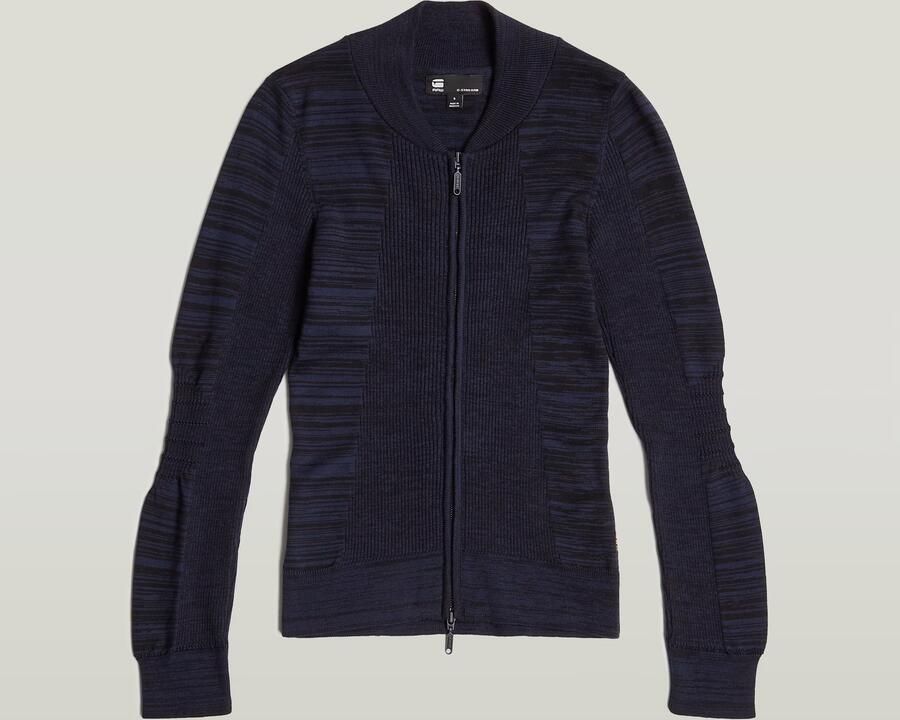 G-Star RAW 3D Biker Full Zip Slim Gebreide Trui Meerkleurig Dames - Foto 3