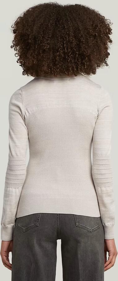 G-Star RAW 3D Biker Full Zip Slim Gebreide Trui Meerkleurig Dames - Foto 5