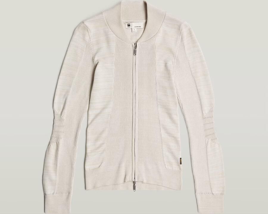 G-Star RAW 3D Biker Full Zip Slim Gebreide Trui Meerkleurig Dames - Foto 3