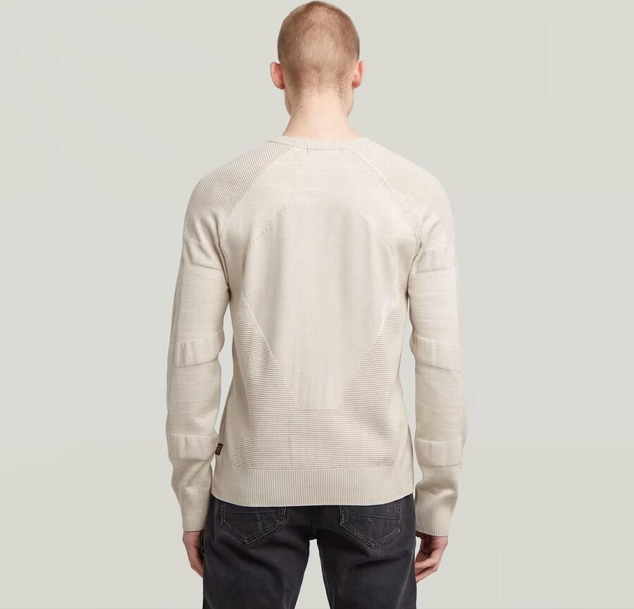 G-Star Raw Gebreide pullover met logostitching en ronde hals - Foto 2