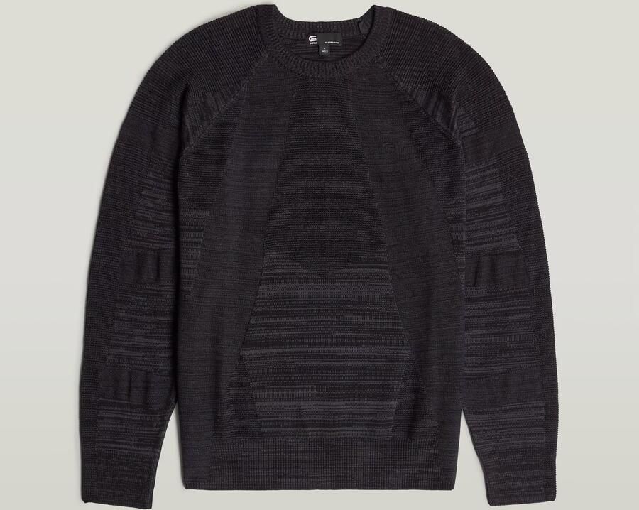 G-Star Raw Gebreide pullover met logostitching en ronde hals - Foto 3