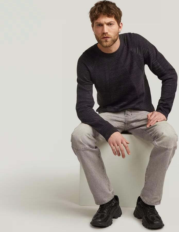 G-Star Raw Gebreide pullover met logostitching en ronde hals - Foto 4