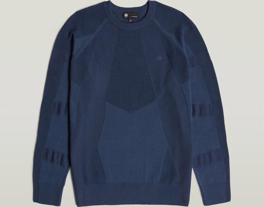 G-Star Raw Gebreide pullover met logostitching en ronde hals - Foto 3