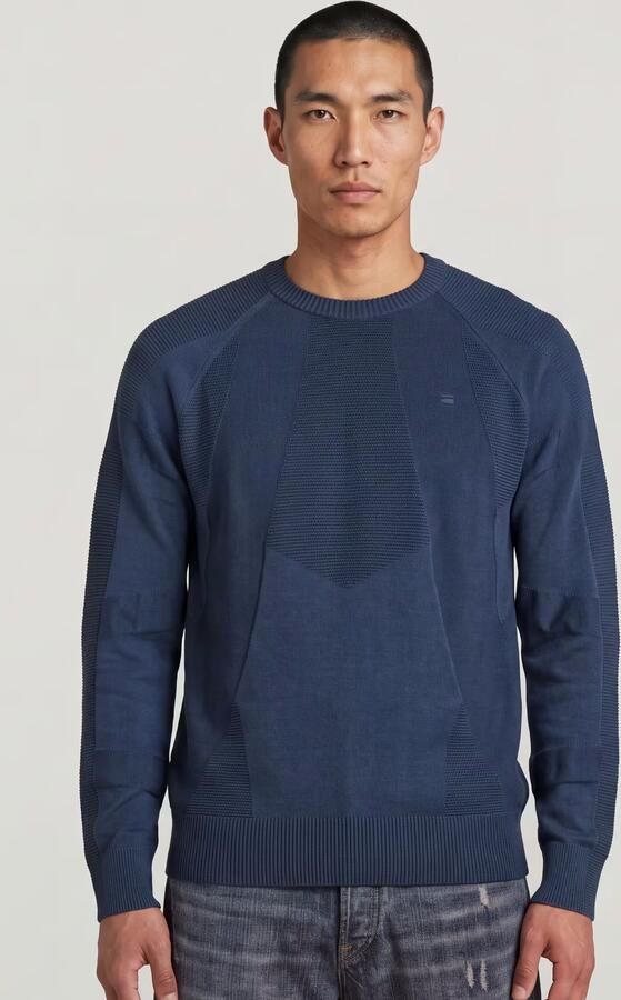 G-Star Raw Gebreide pullover met logostitching en ronde hals - Foto 4