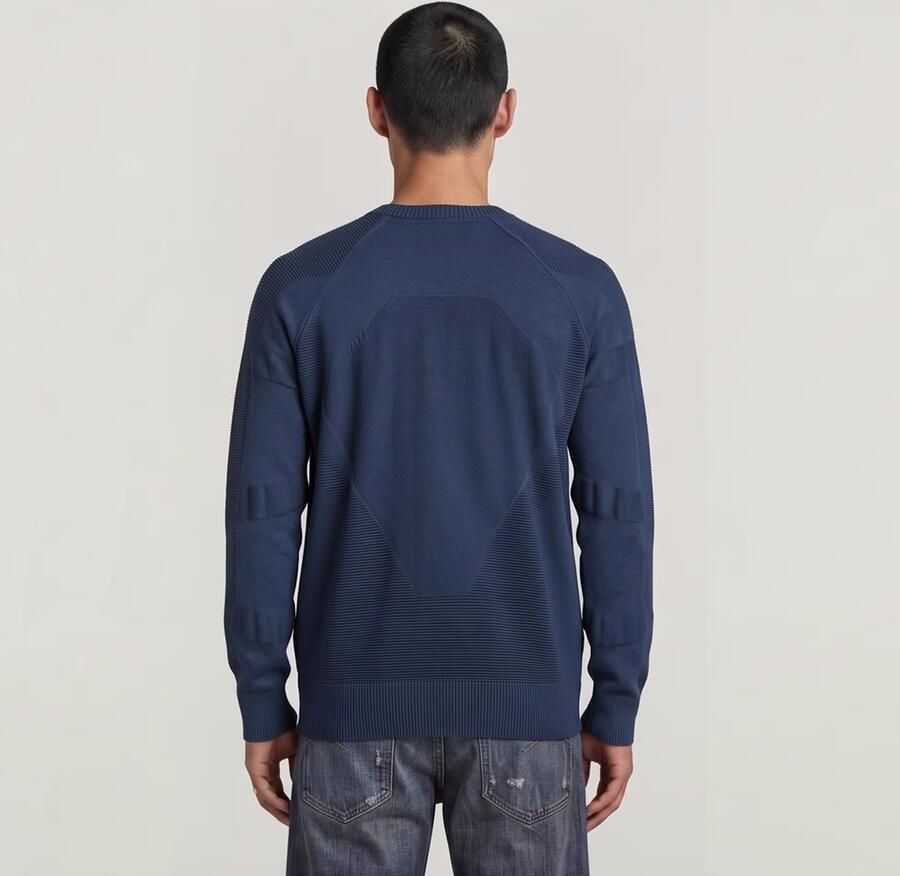 G-Star Raw Gebreide pullover met logostitching en ronde hals - Foto 3