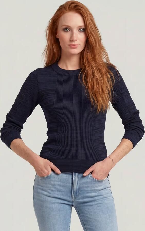 G-Star RAW 3D Biker Slim Gebreide Trui Meerkleurig Dames - Foto 7
