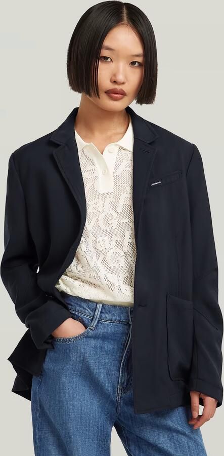 G-Star RAW 3D Boyfriend Blazer Donkerblauw Dames - Foto 4