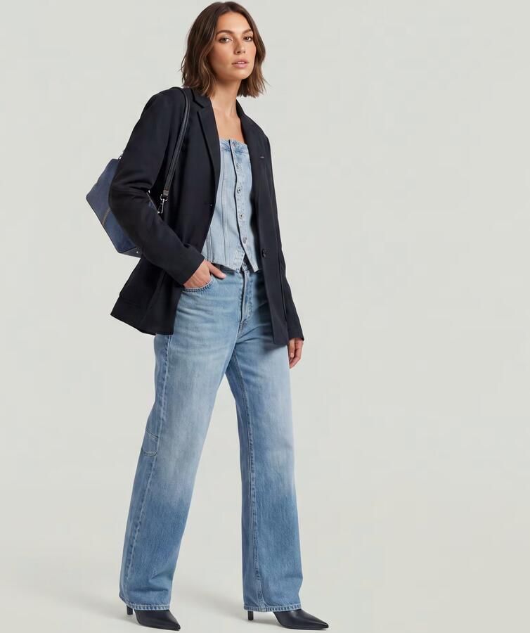 G-Star RAW 3D Boyfriend Blazer Donkerblauw Dames - Foto 4