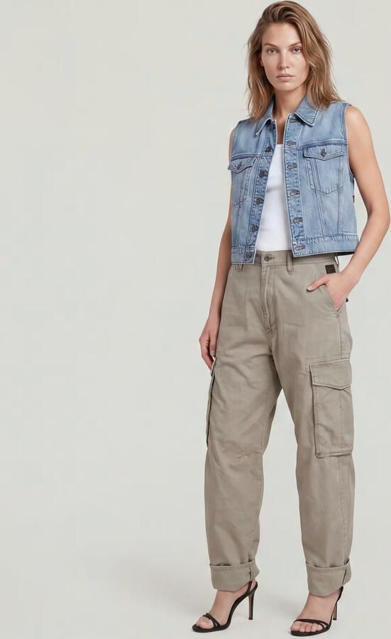 G-Star RAW 3D Boyfriend Cargobroek Beige Dames - Foto 6