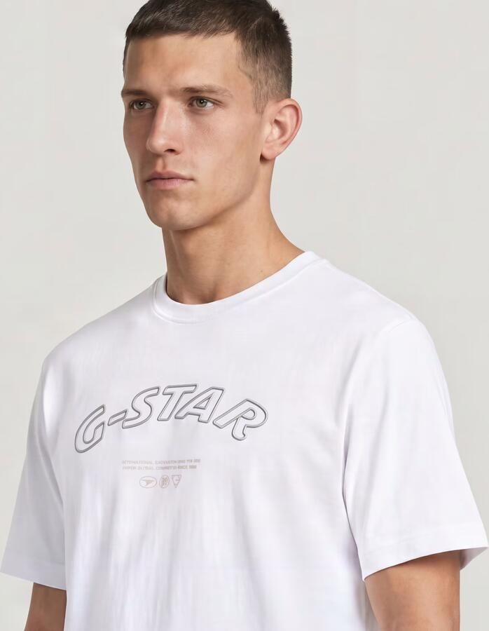G-Star RAW 3D Embro Relaxed T-Shirt Wit Heren - Foto 5