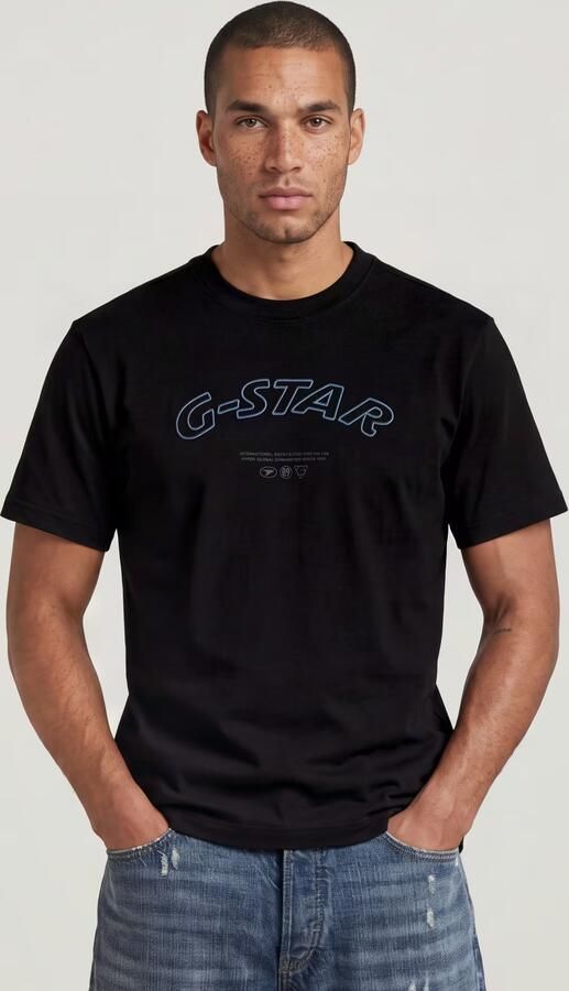 G-Star RAW 3D Embro Relaxed T-Shirt Zwart Heren