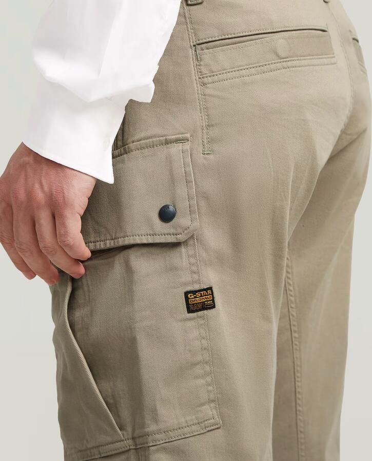 G-Star RAW 3D Regular Straight Cargobroek Beige Heren