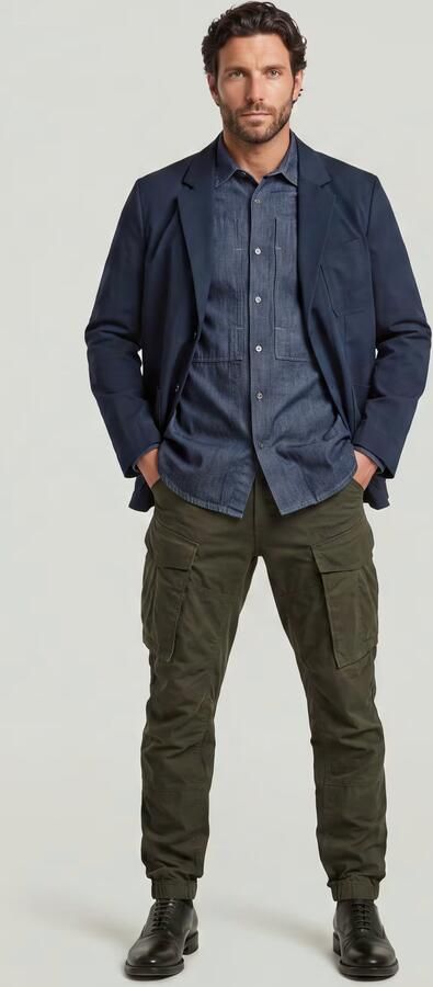 G-Star RAW 3D Regular Tapered Cuffed Cargobroek Groen Heren - Foto 6