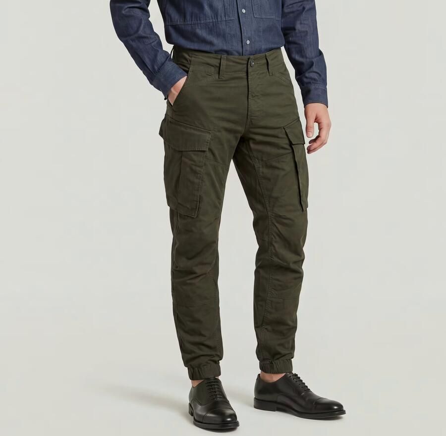 G-Star RAW 3D Regular Tapered Cuffed Cargobroek Groen Heren - Foto 3