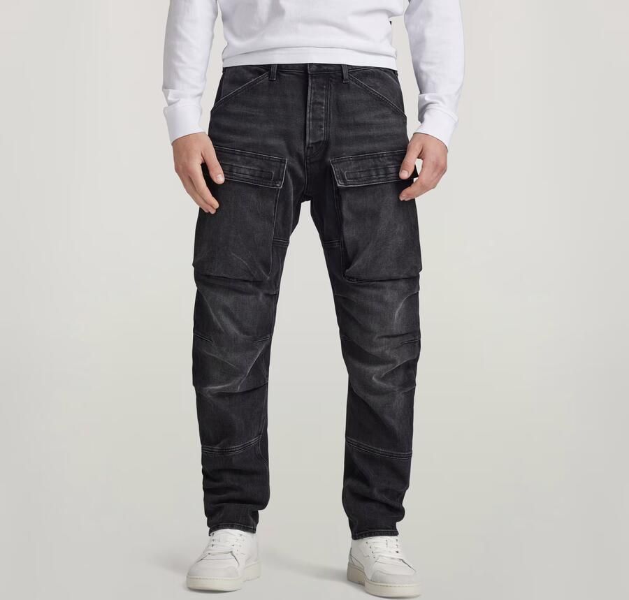 G-Star RAW 3D Straight Tapered Denim Cargo Broek Zwart Heren - Foto 3