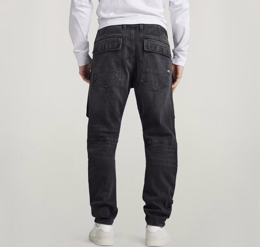 G-Star RAW 3D Straight Tapered Denim Cargo Broek Zwart Heren - Foto 4