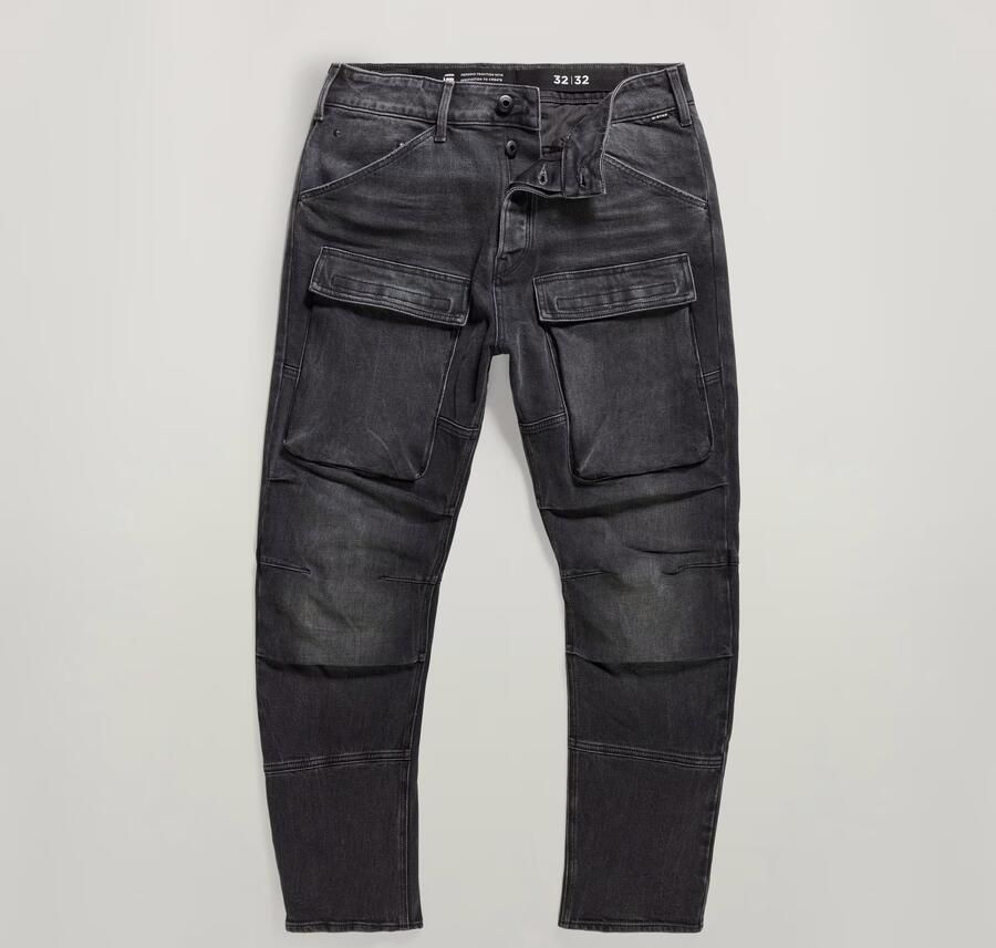 G-Star RAW 3D Straight Tapered Denim Cargo Broek Zwart Heren - Foto 5